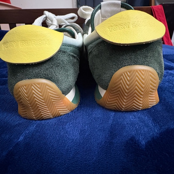 Tory Burch Green and White Sneakers Sz 6 - Picture 4 of 7